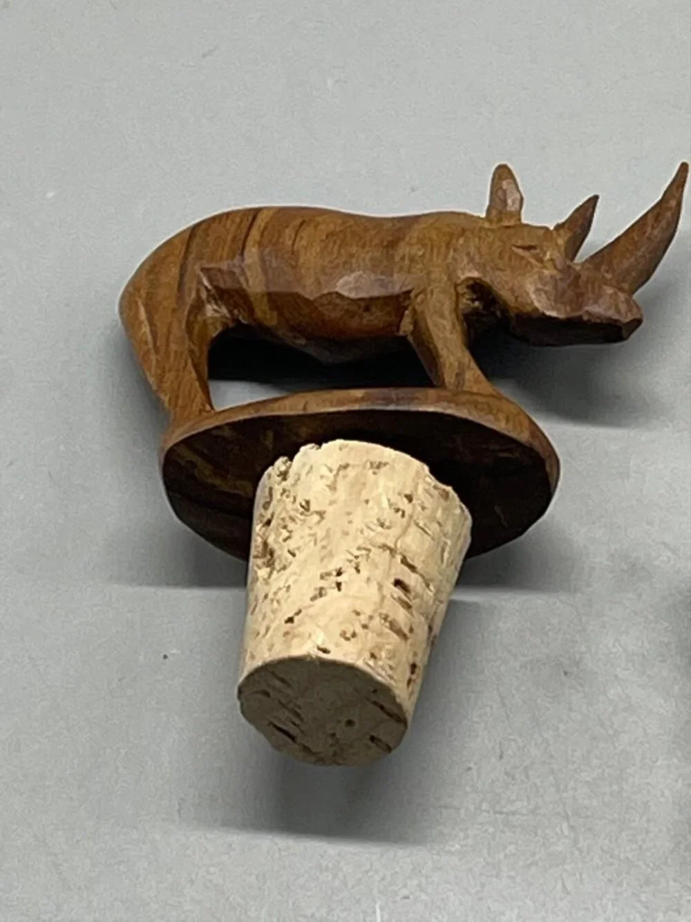 set of 3 bottle corks hot air balloon Rhino thumb with beer cap remover READ